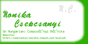 monika csepcsanyi business card